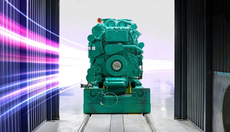 Motor Cummins Power Generation en banco de pruebas